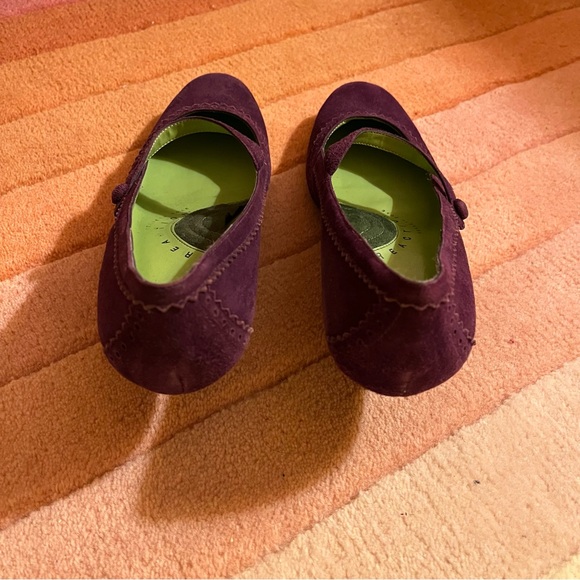 Gently Used Purple Suede Mary Jane Kitten Heels - Picture 4 of 8